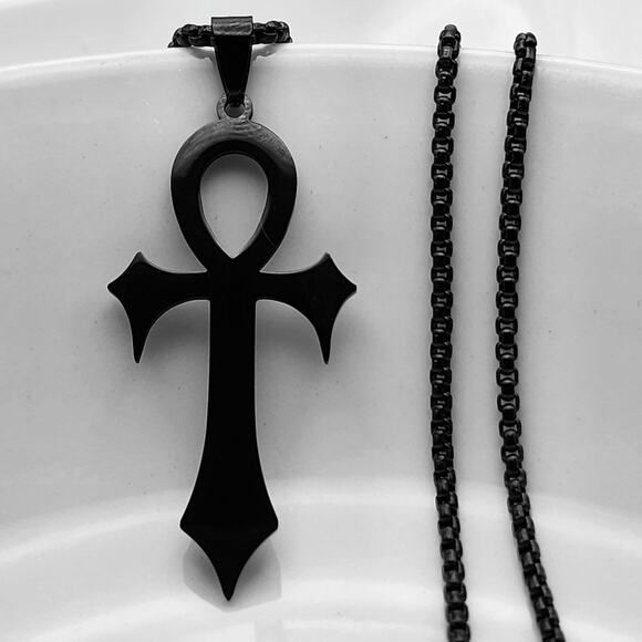 Goth Egyptian Cross Ankh Key Of Life Necklace - Picture 1 of 3